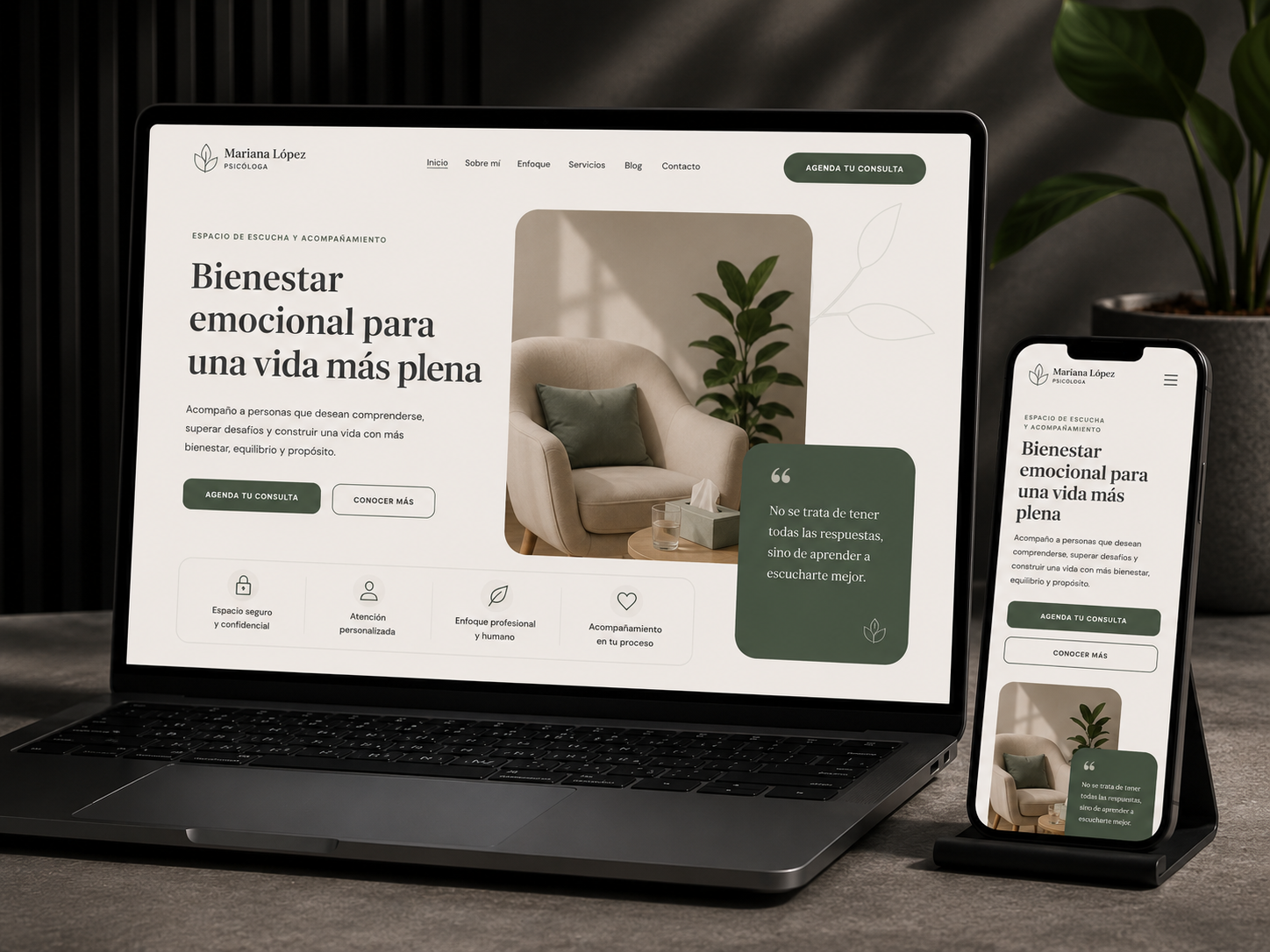 Sitio web para consultorio de psicología